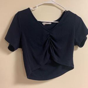 navy blue crop top